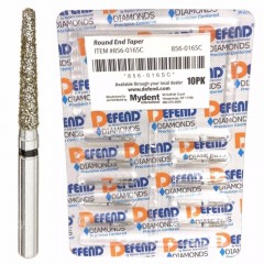 Defend Diamond Burs Round end Taper 856-016SC Super Coarse,  10 Burs / pack